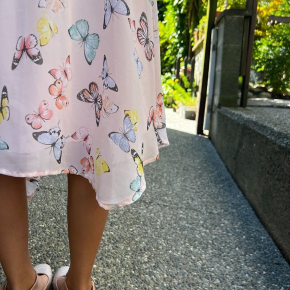 Butterfly Chiffon Dress | H&M | Girls Size 9/10 - Picture 11 of 13